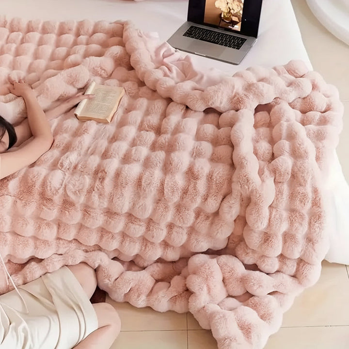 Throw Blanket Faux Fur Plush Soft Cozy Sofa Bed Cover