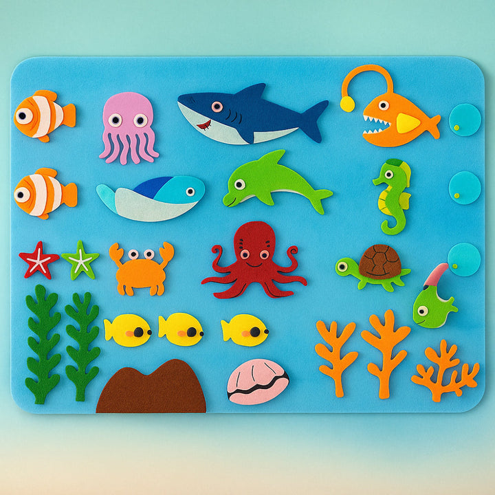Wall Art Felt Board Interactive Kids Learning Display