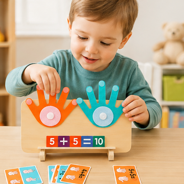 Finger Counting Game Wooden Toy Educational Toddler Fun