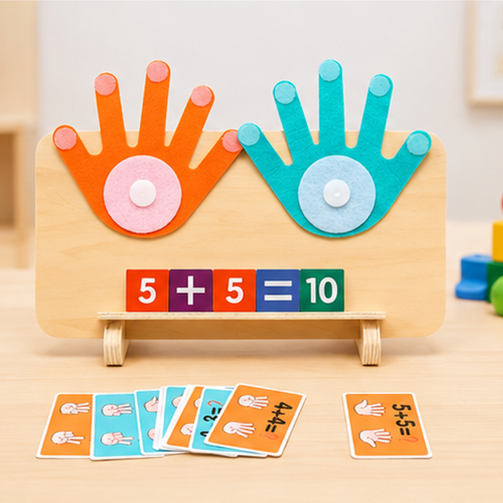 Finger Counting Game Wooden Toy Educational Toddler Fun