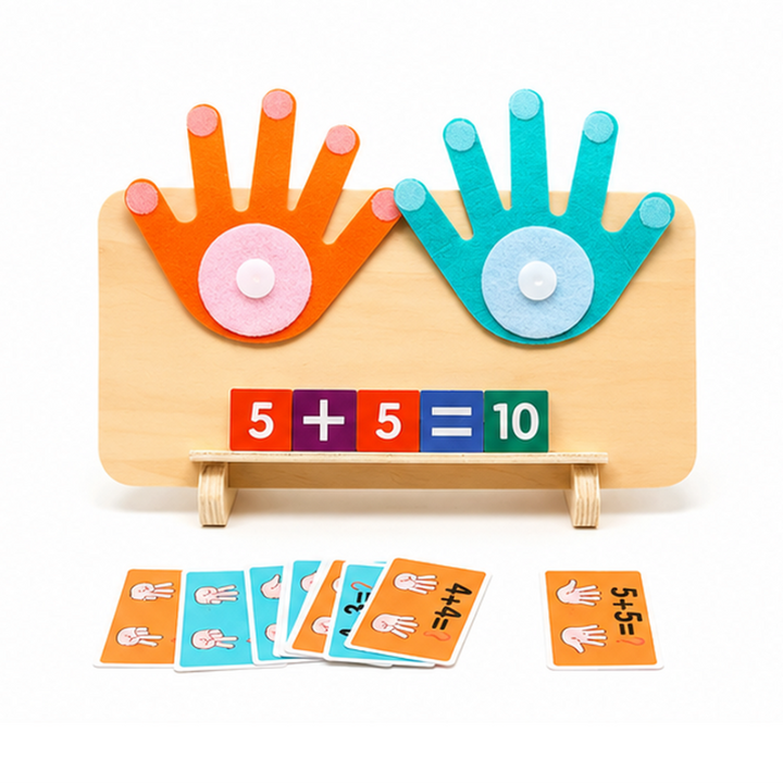 Finger Counting Game Wooden Toy Educational Toddler Fun