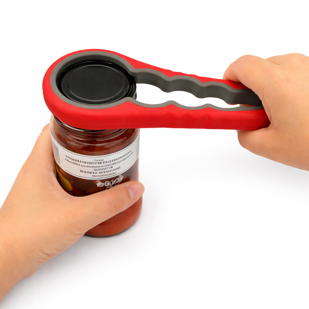 Jar Opener Multi Function Rubber Grip Lid Bottle Opener Tool