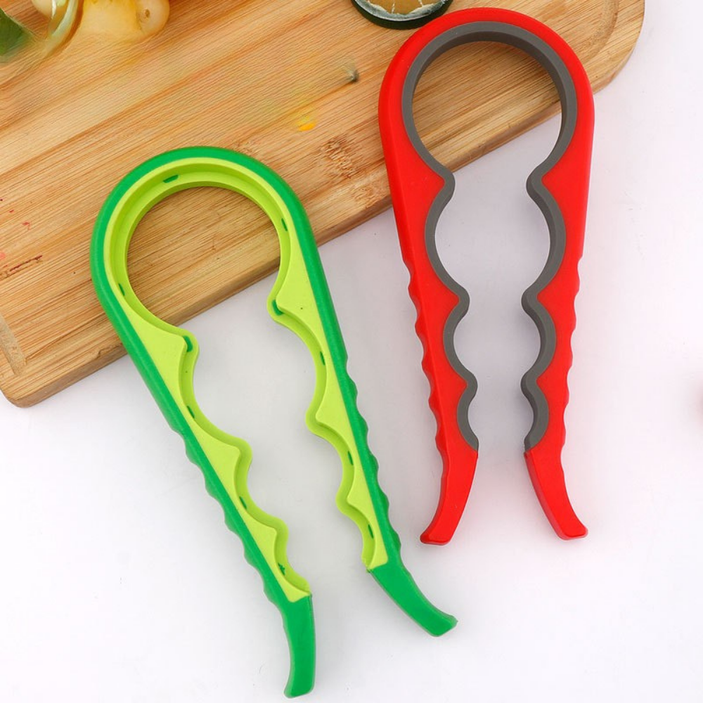 Jar Opener Multi Function Rubber Grip Lid Bottle Opener Tool