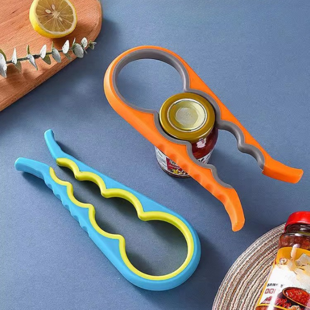 Jar Opener Multi Function Rubber Grip Lid Bottle Opener Tool