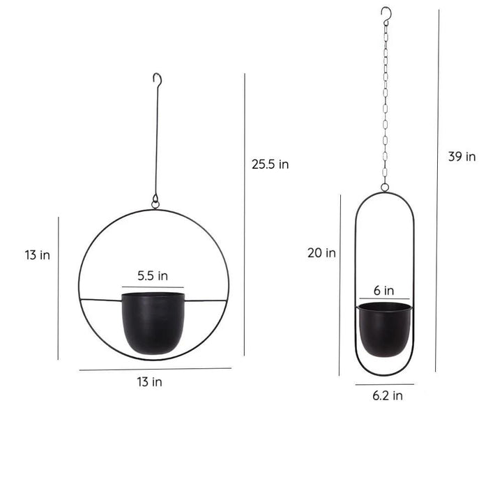 FloraFrame Hanging Planter | Modern Minimalist Iron Design