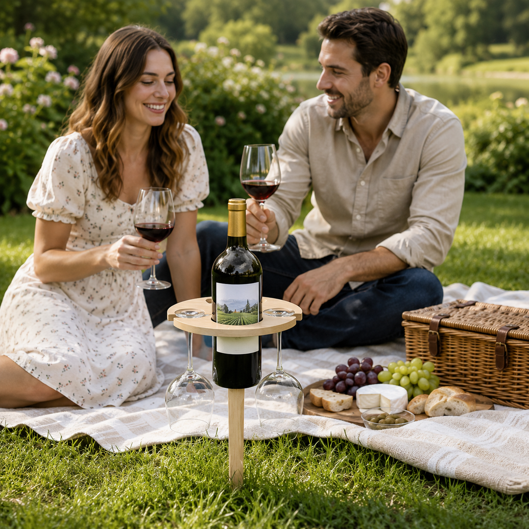 Foldable Wine Table Portable Picnic Outdoor Use