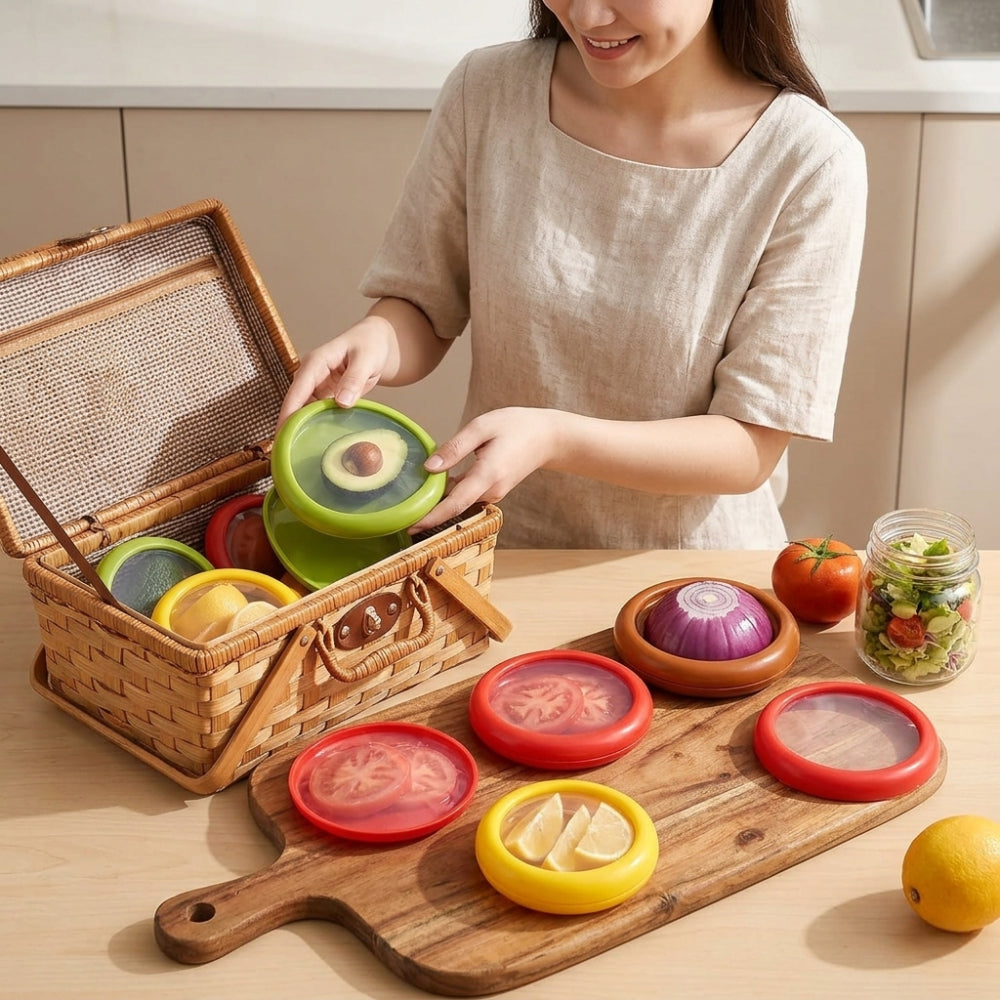 Food Storage Lids Silicone Reusable Produce Covers