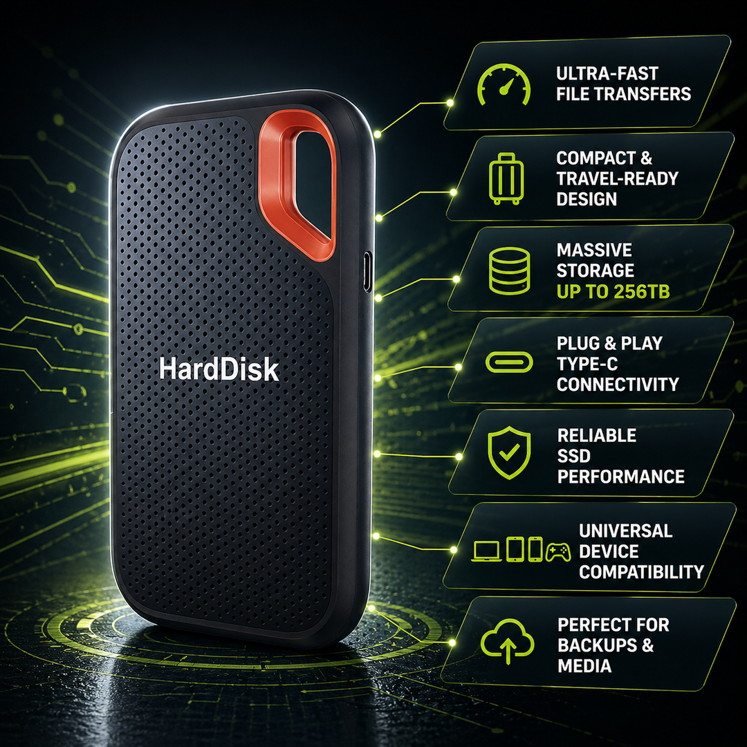 External Hard Drive Portable High-Speed Data Storage
