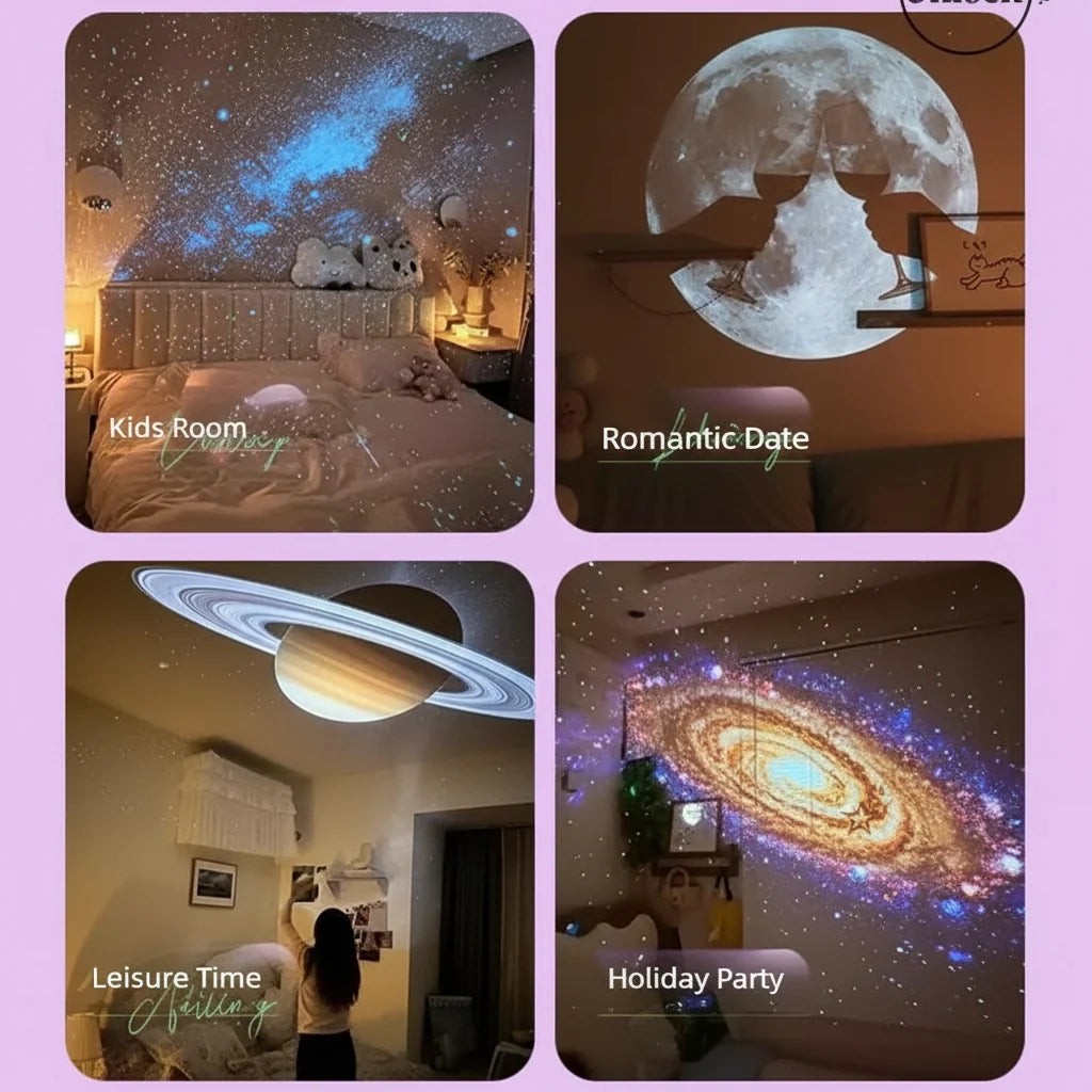 Star Projector Bluetooth Galaxy Night Light Rotating LED Lamp