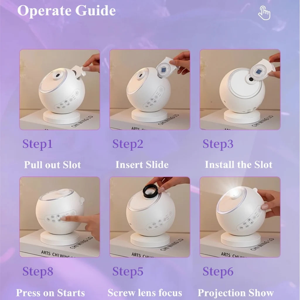 Star Projector Bluetooth Galaxy Night Light Rotating LED Lamp