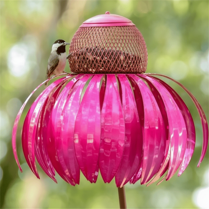 Bird Feeder Metal Garden Sunflower Hanging Outdoor Feeding Bowl