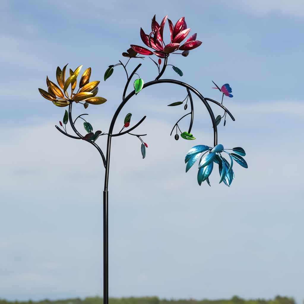 Wind Chime Outdoor colourful Garden Spinner Butterfly Design