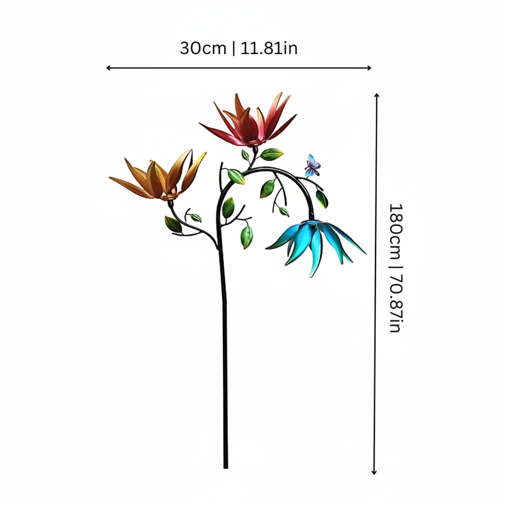 Wind Chime Outdoor colourful Garden Spinner Butterfly Design