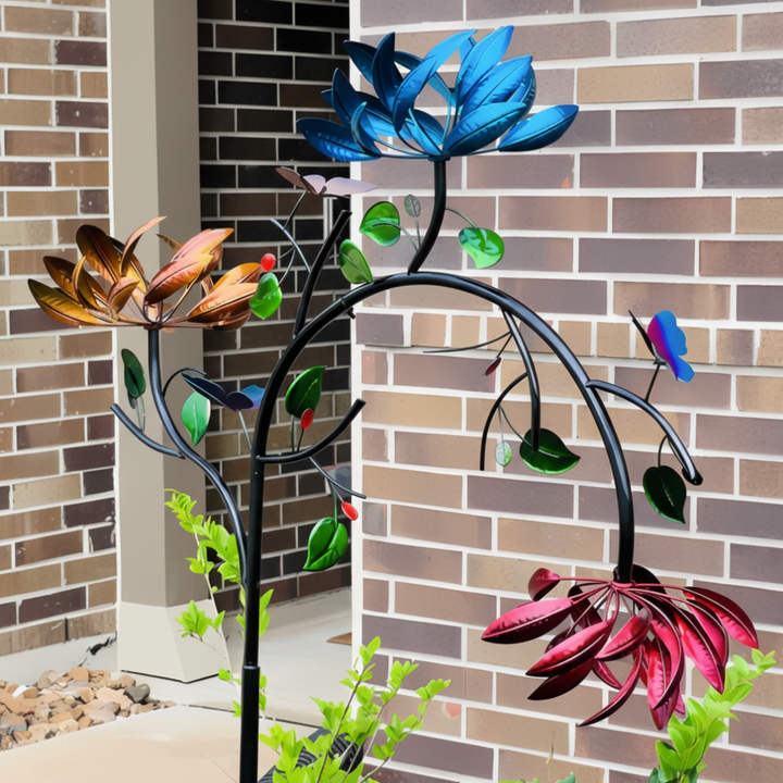 Wind Chime Outdoor colourful Garden Spinner Butterfly Design