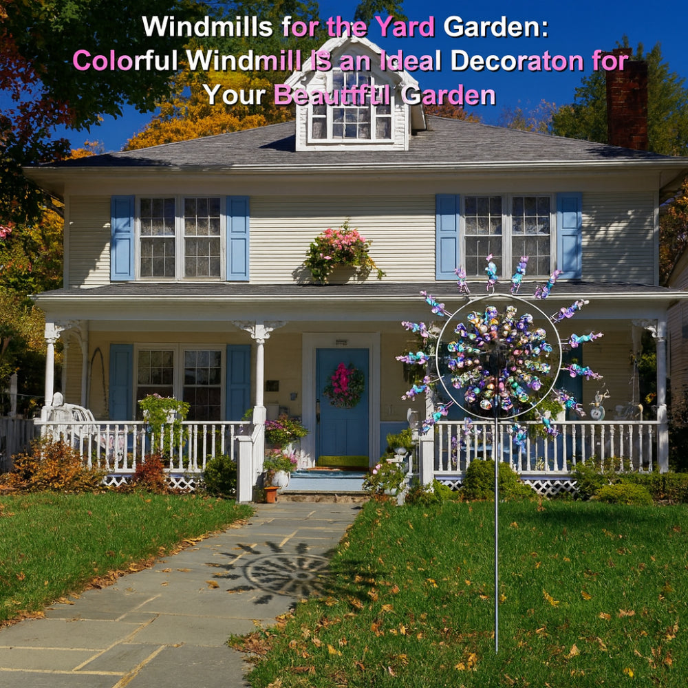 Garden Decor Metal Wind Spinner Outdoor Lawn Display