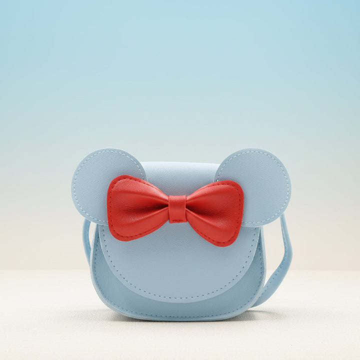 Girls Purse Cute Mouse Crossbody Bag Bow PU Mini Handbag