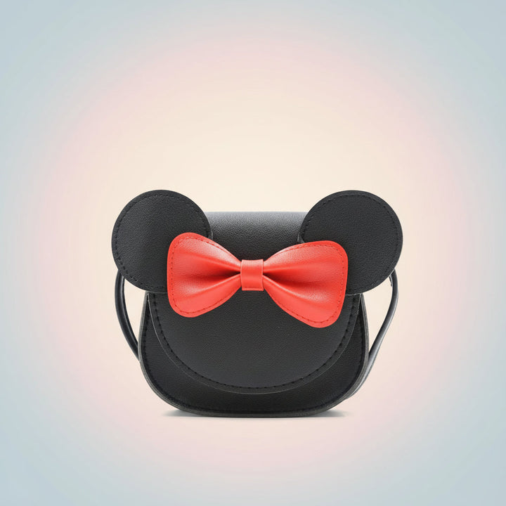 Girls Purse Cute Mouse Crossbody Bag Bow PU Mini Handbag