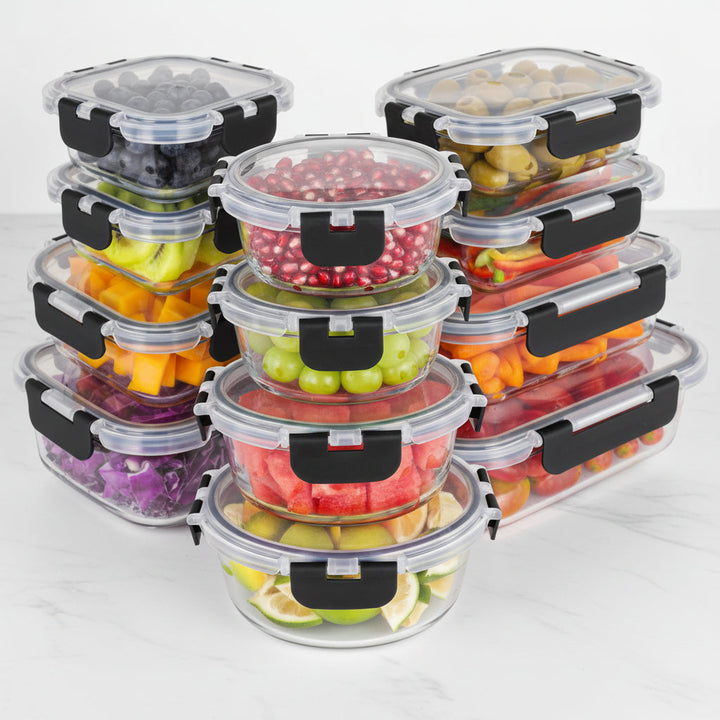 Glass Food Storage Containers Airtight Borosilicate Meal Prep Set