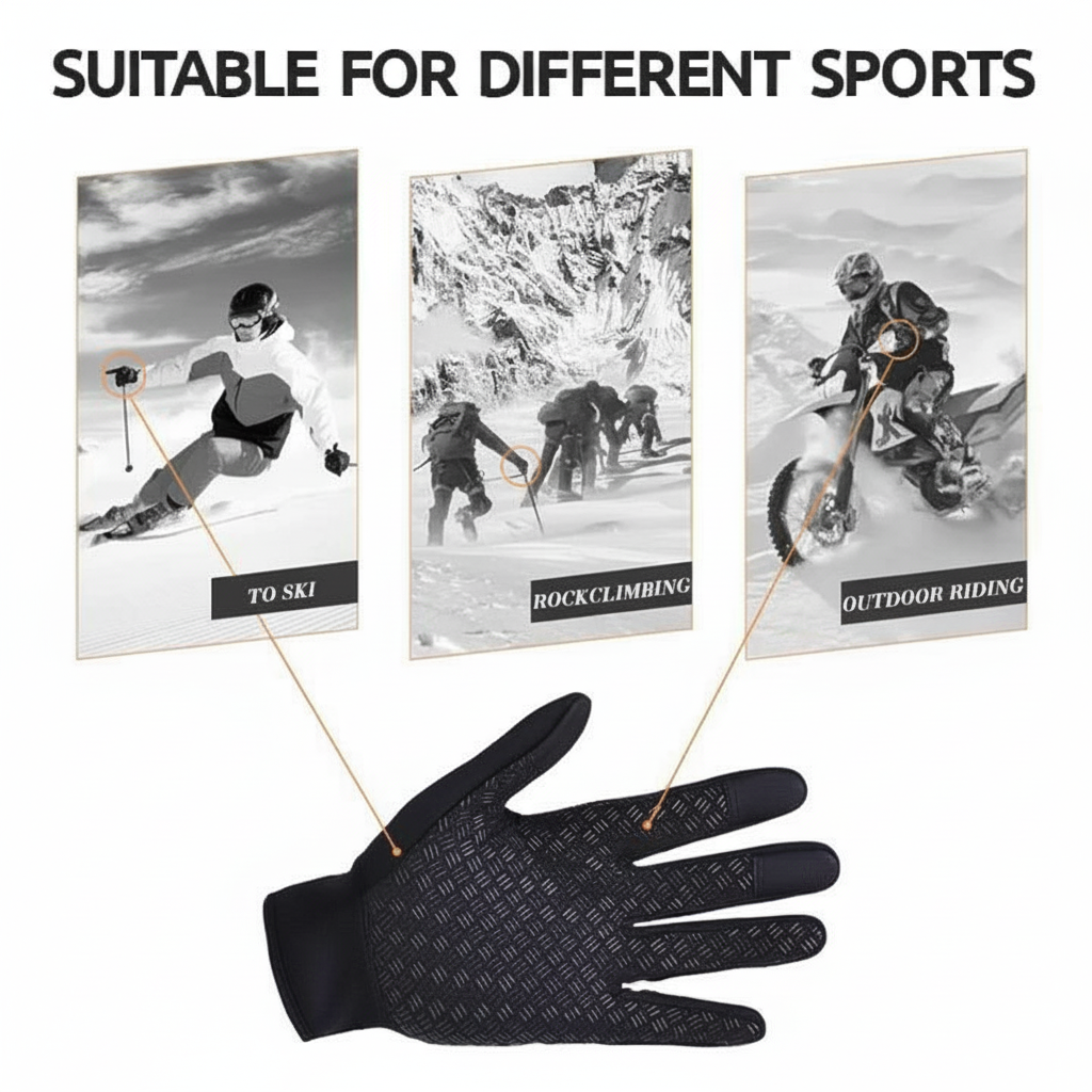 Winter Gloves Touchscreen Thermal Windproof Full Finger