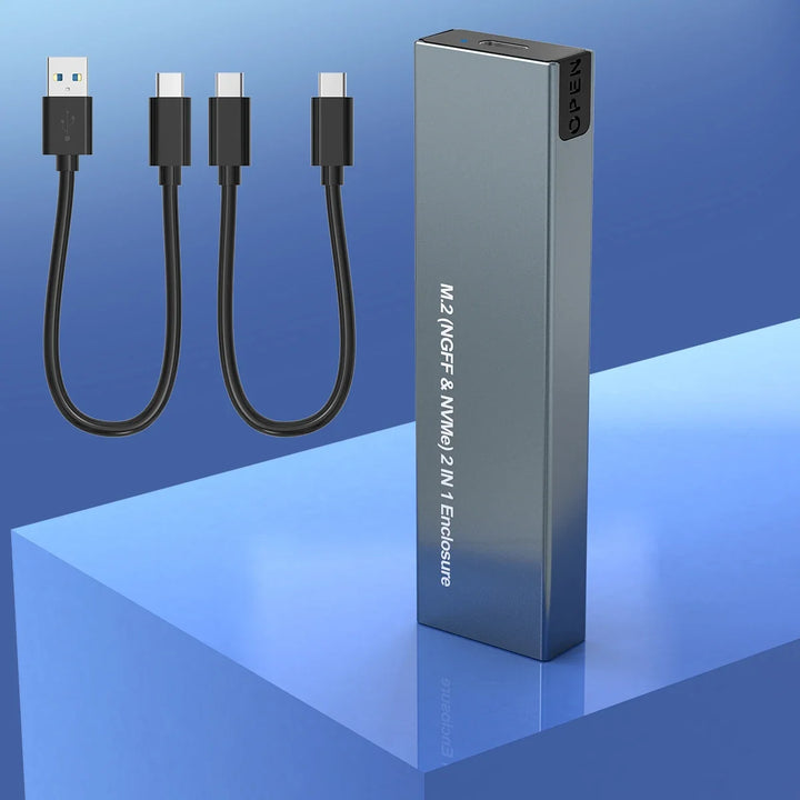 External Hard Drive Portable SSD USB C NVMe SATA Enclosure Case