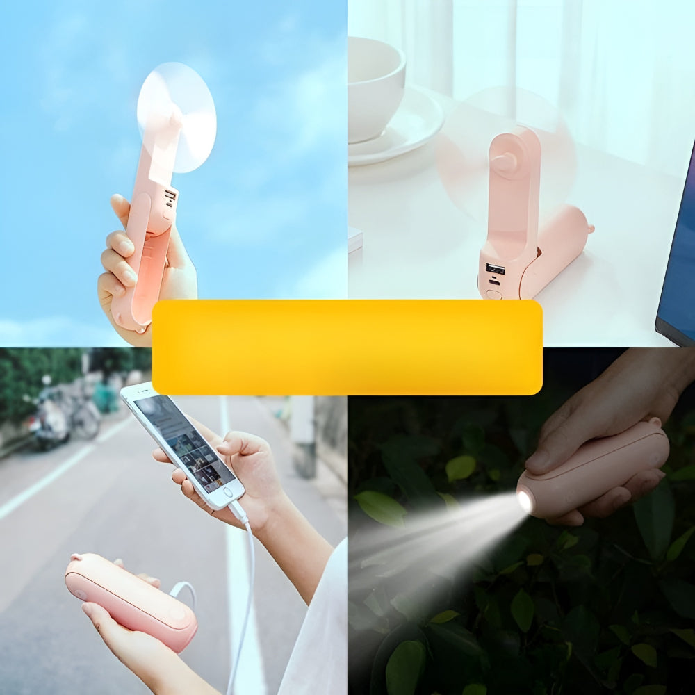 Portable Fan Handheld USB Rechargeable Pocket Cooling Fan