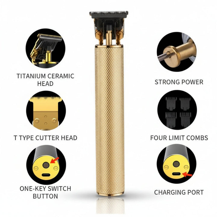 Hair Trimmer Professional T Blade Cordless Beard Grooming Tool