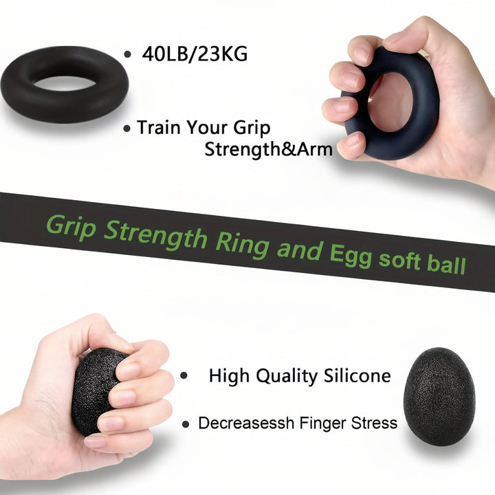 Hand Gripper Forearm Strength Trainer Adjustable Metal Workout Set