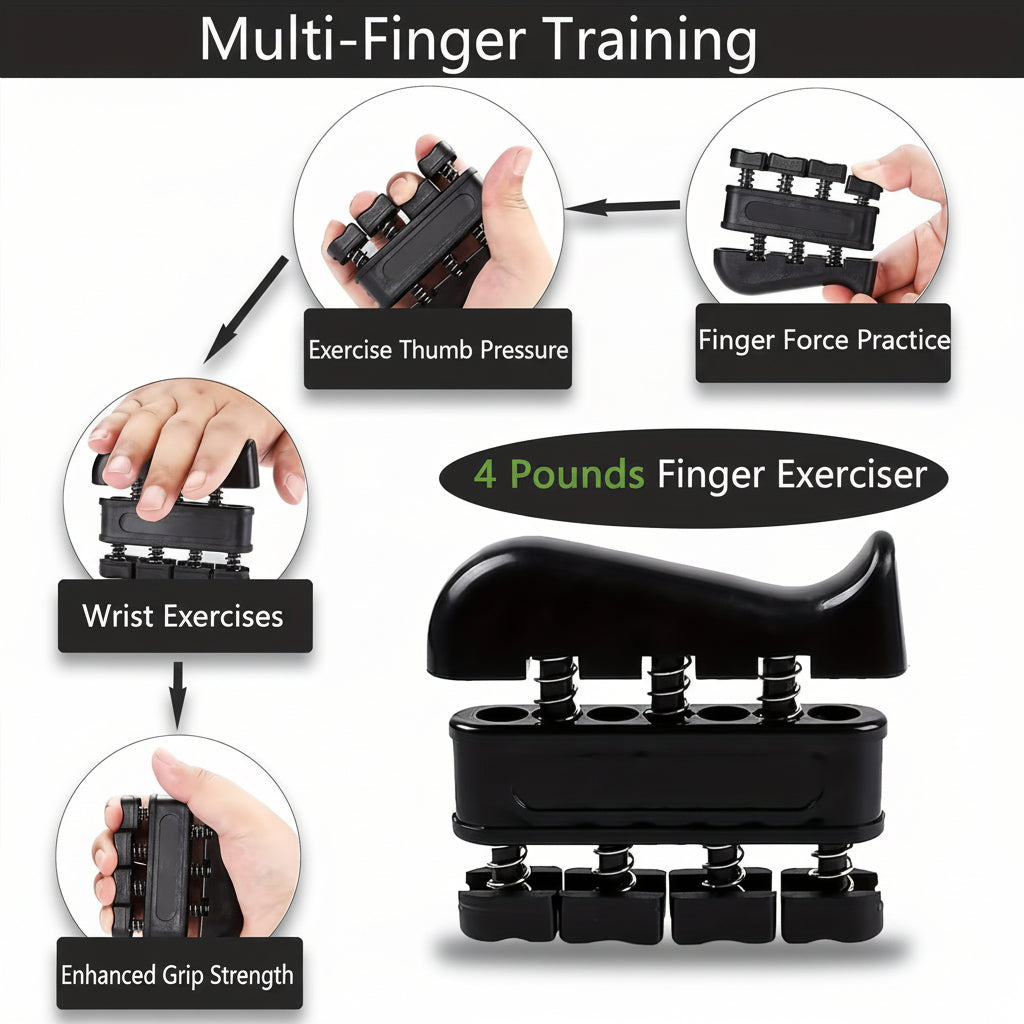 Hand Gripper Forearm Strength Trainer Adjustable Metal Workout Set