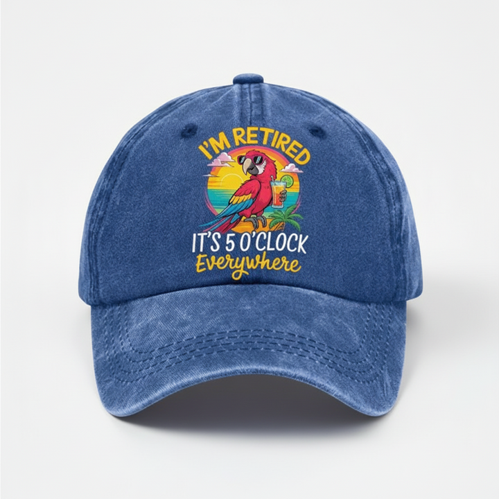 Baseball Cap Adjustable Washed Casual Embroidered Hat