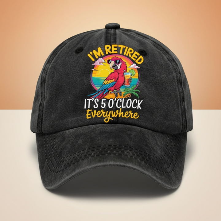 Baseball Cap Adjustable Washed Casual Embroidered Hat