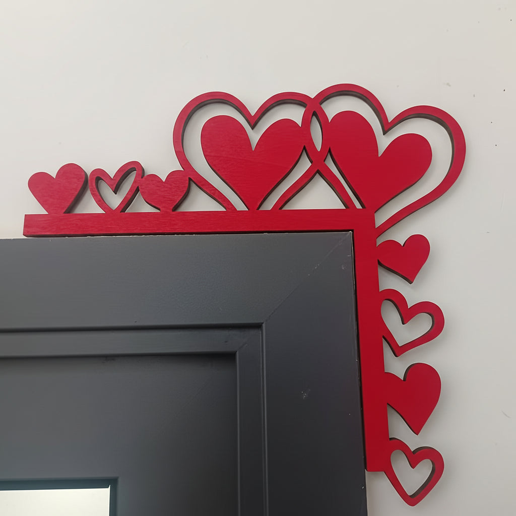 Wall Art Heart Frame Mirror Sticker Acrylic Room Decor