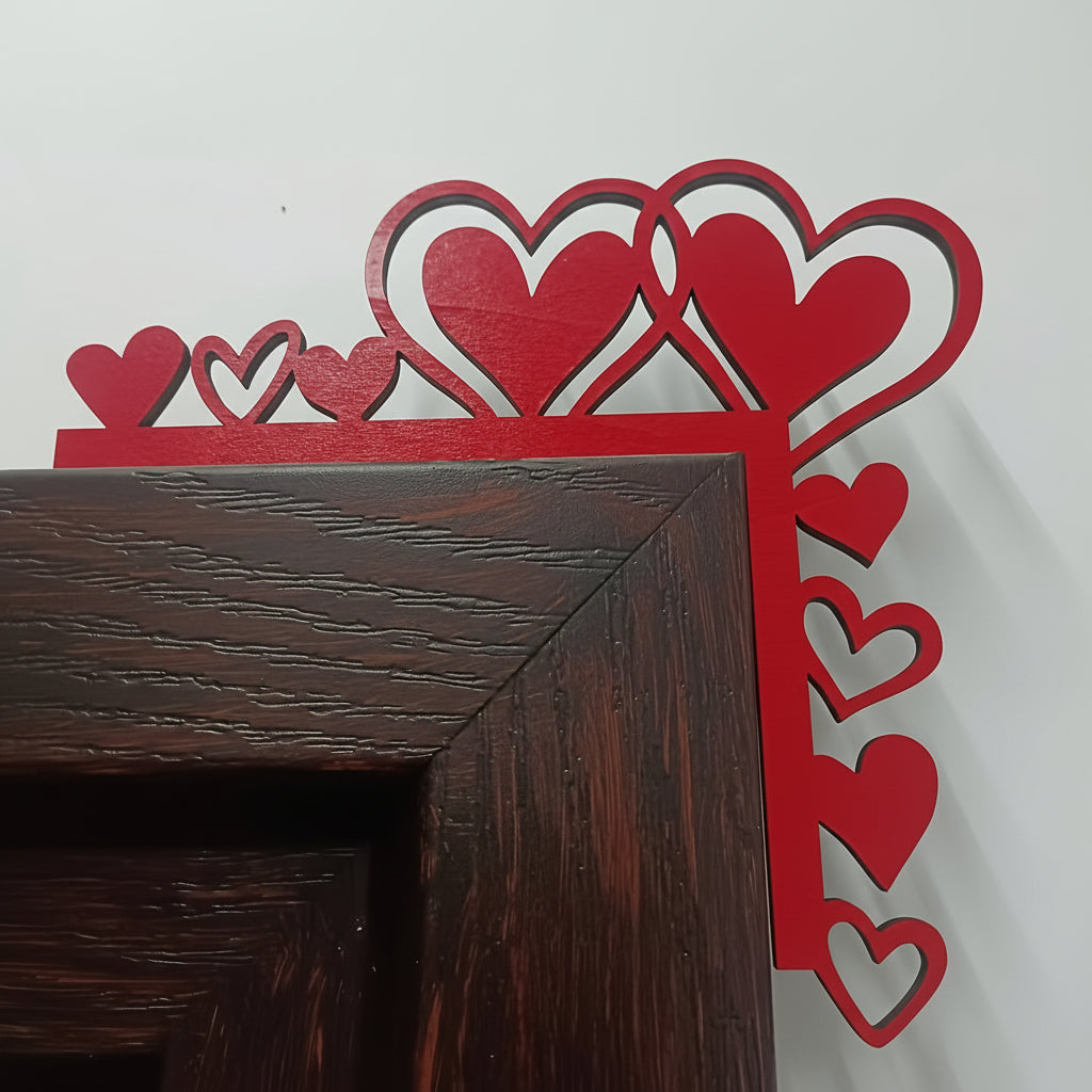 Wall Art Heart Frame Mirror Sticker Acrylic Room Decor