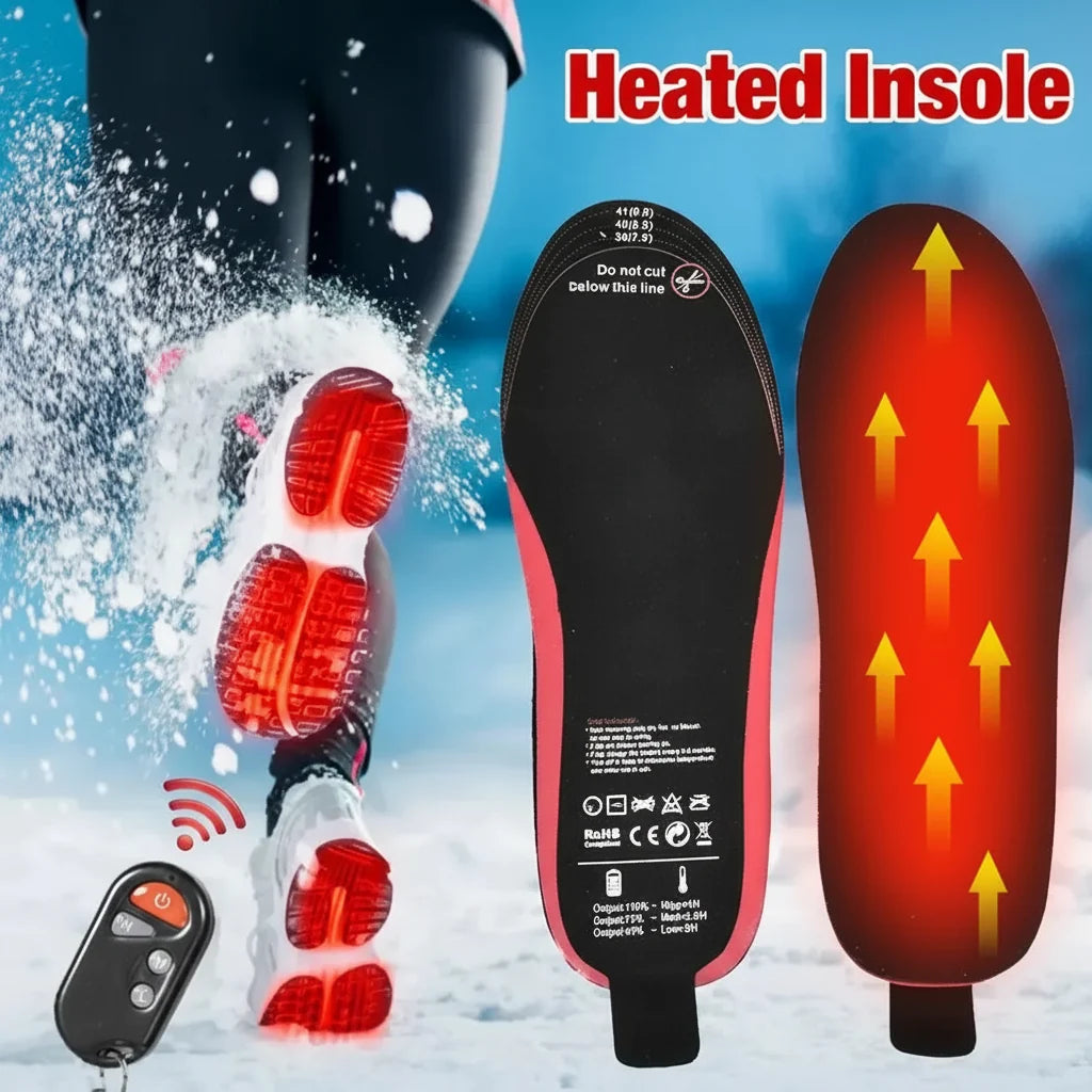 Heated Insoles Rechargeable Wireless Remote Winter Shoe Inserts