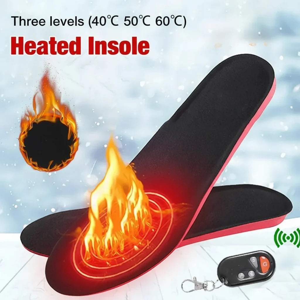 Heated Insoles Rechargeable Wireless Remote Winter Shoe Inserts