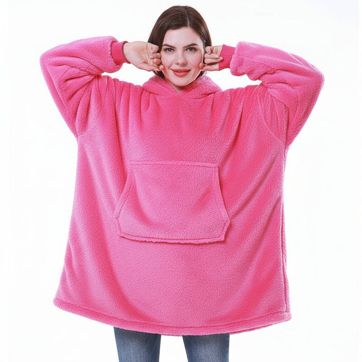 Wearable  Cozy Blanket Hooded Thick Warm Blanket