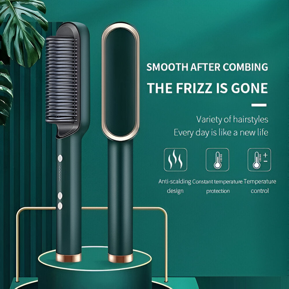 Hair Straightening Comb Heated Styling Brush Tool