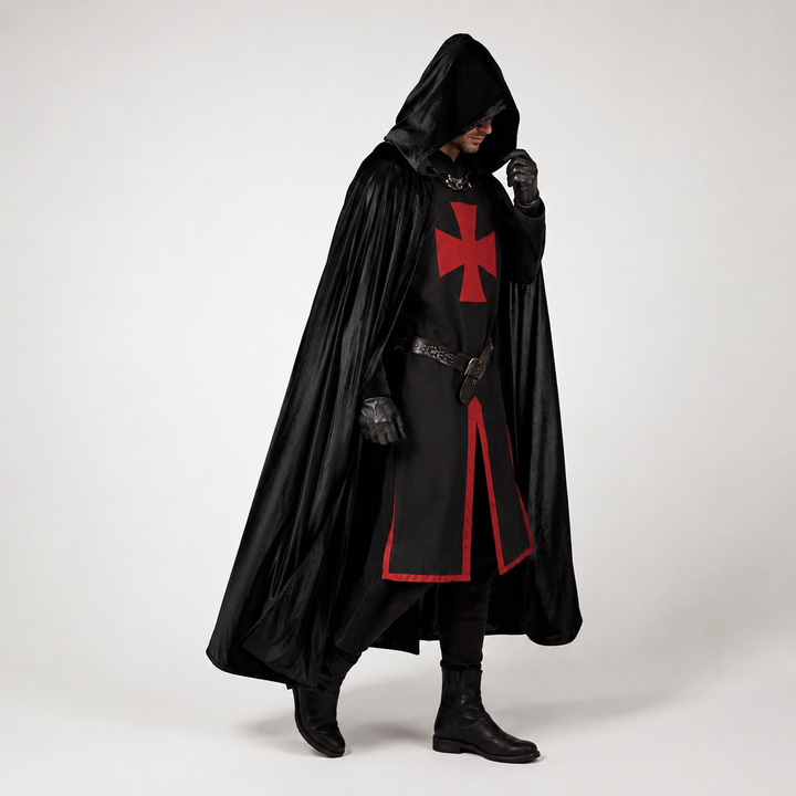 Halloween Costume Medieval Knight Cloak Cosplay Outfit