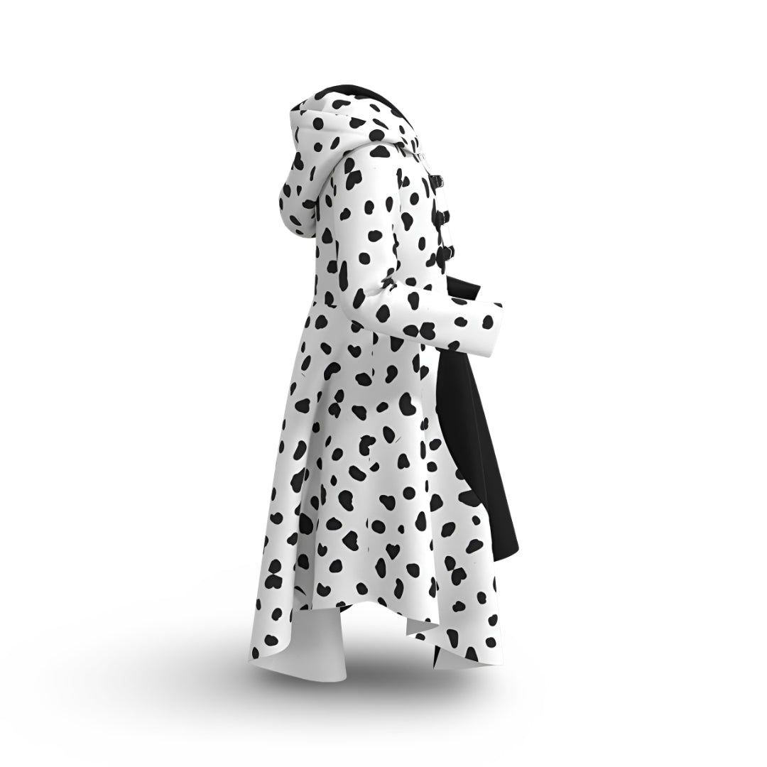 Halloween Costume Spotted Dress Cape Cosplay Outfit