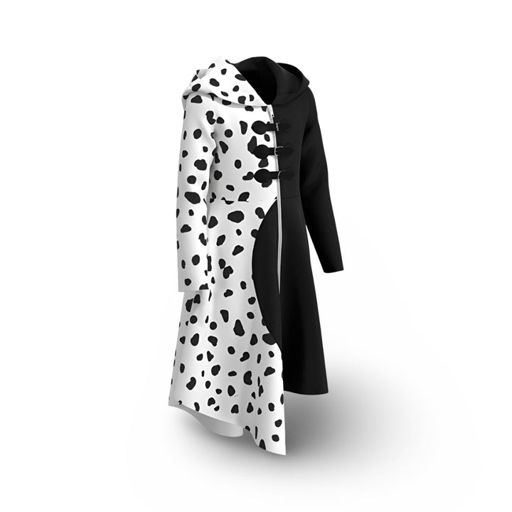 Halloween Costume Spotted Dress Cape Cosplay Outfit