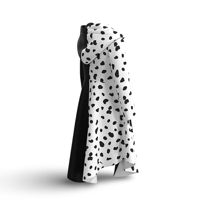 Halloween Costume Spotted Dress Cape Cosplay Outfit