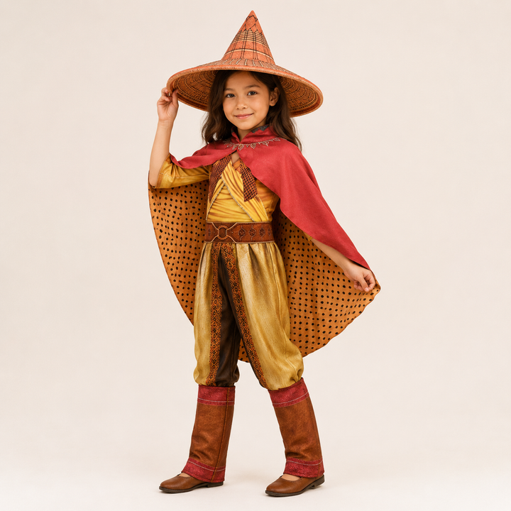 Halloween Costume Witch Cape Hat Party Outfit