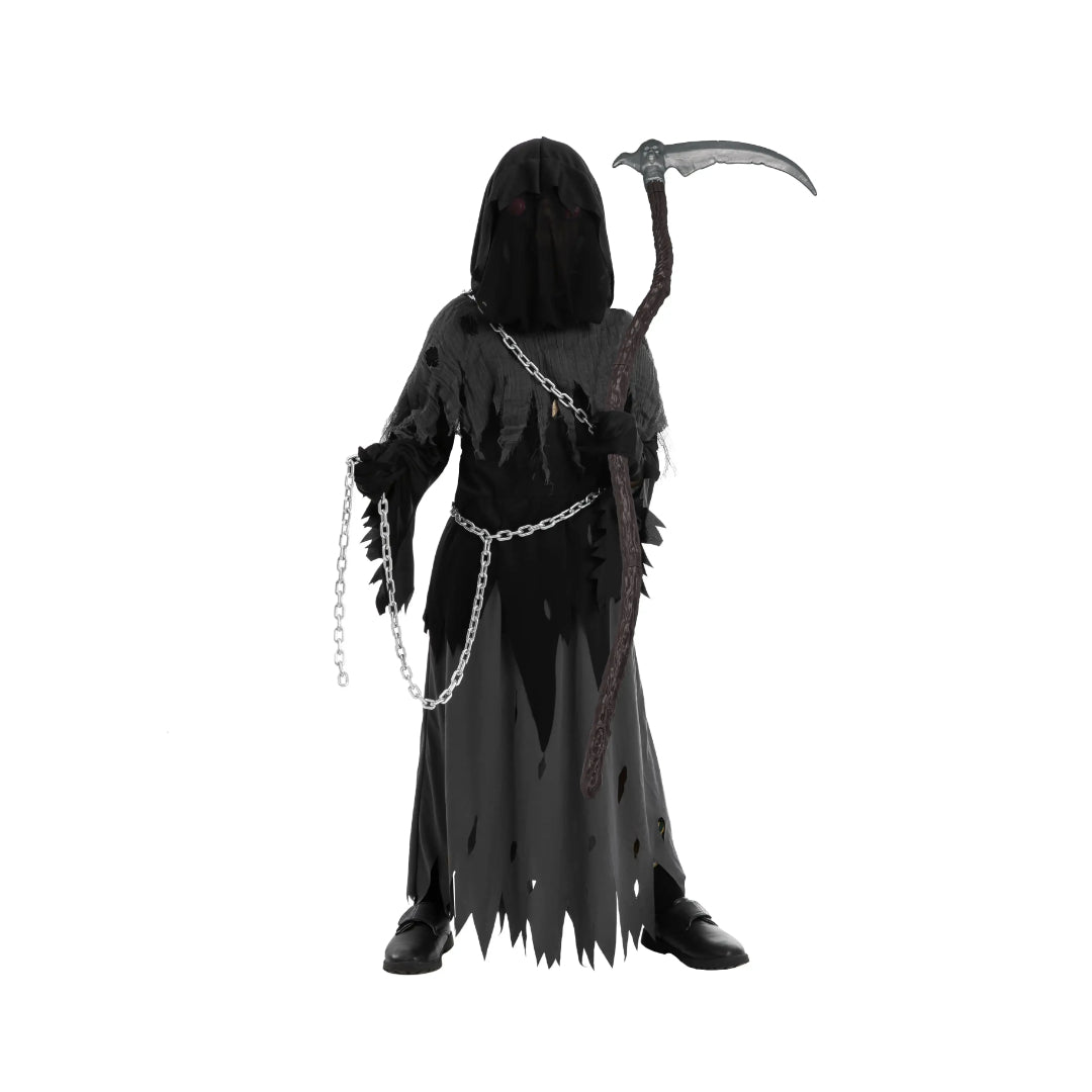 Halloween Costumes Grim Reaper Hooded Robe Set