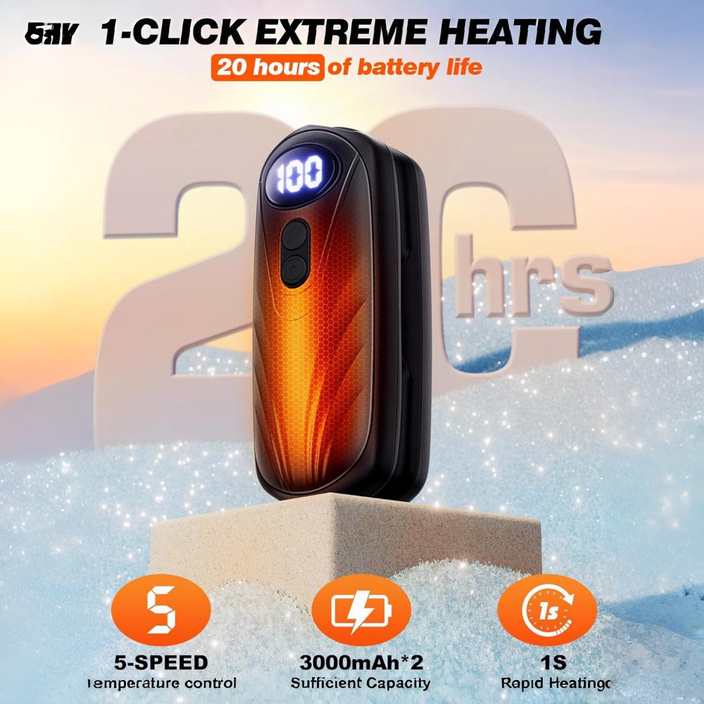 Hand Warmers Rechargeable LED Pocket Heater Set