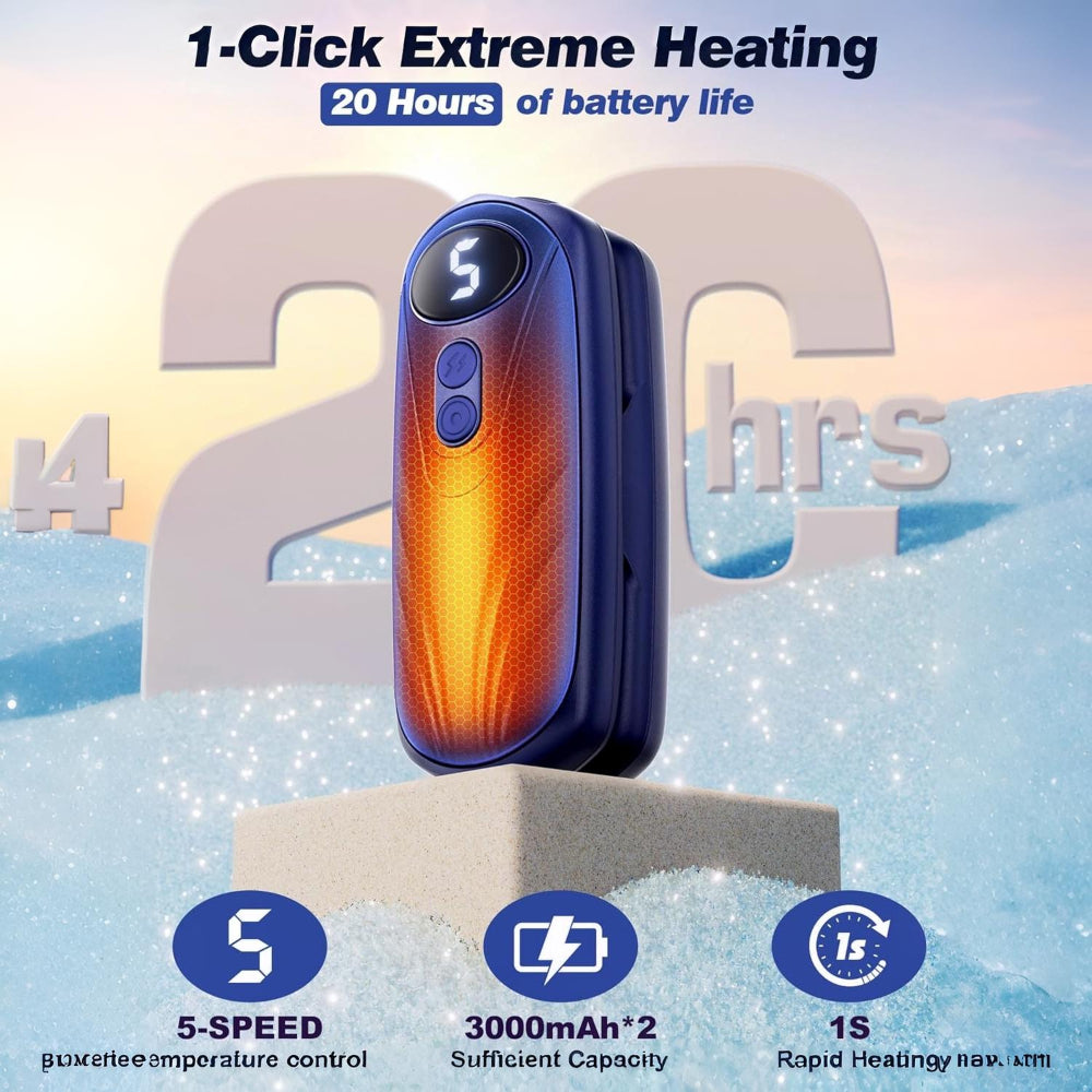 Hand Warmers Rechargeable LED Pocket Heater Set