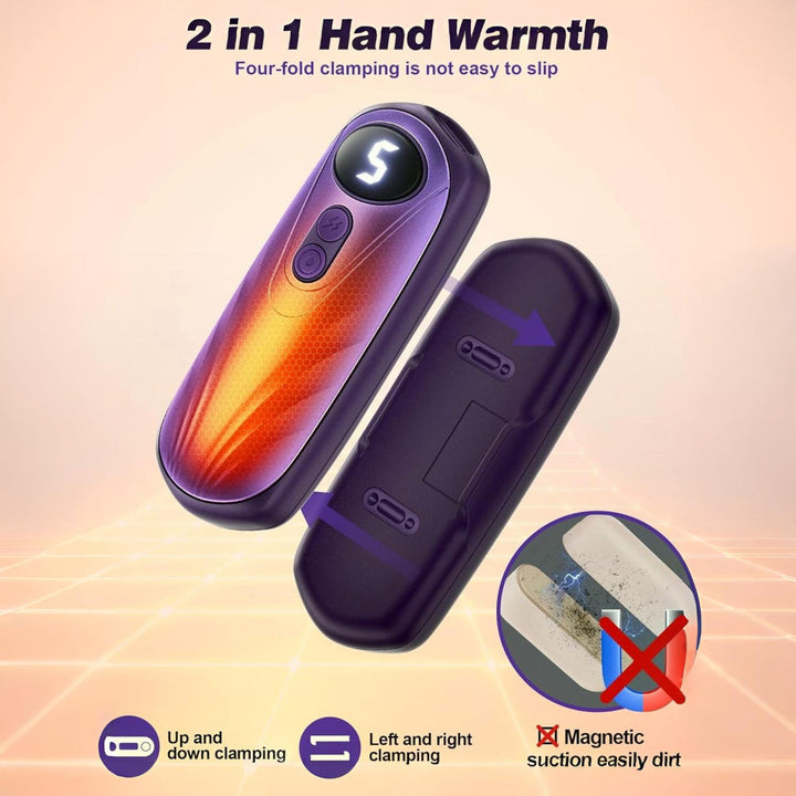 Hand Warmers Rechargeable LED Pocket Heater Set