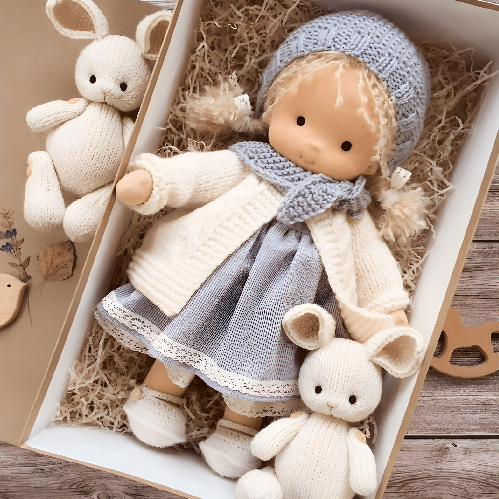 Doll Handmade Fabric Toy Imaginative Play Gift Box