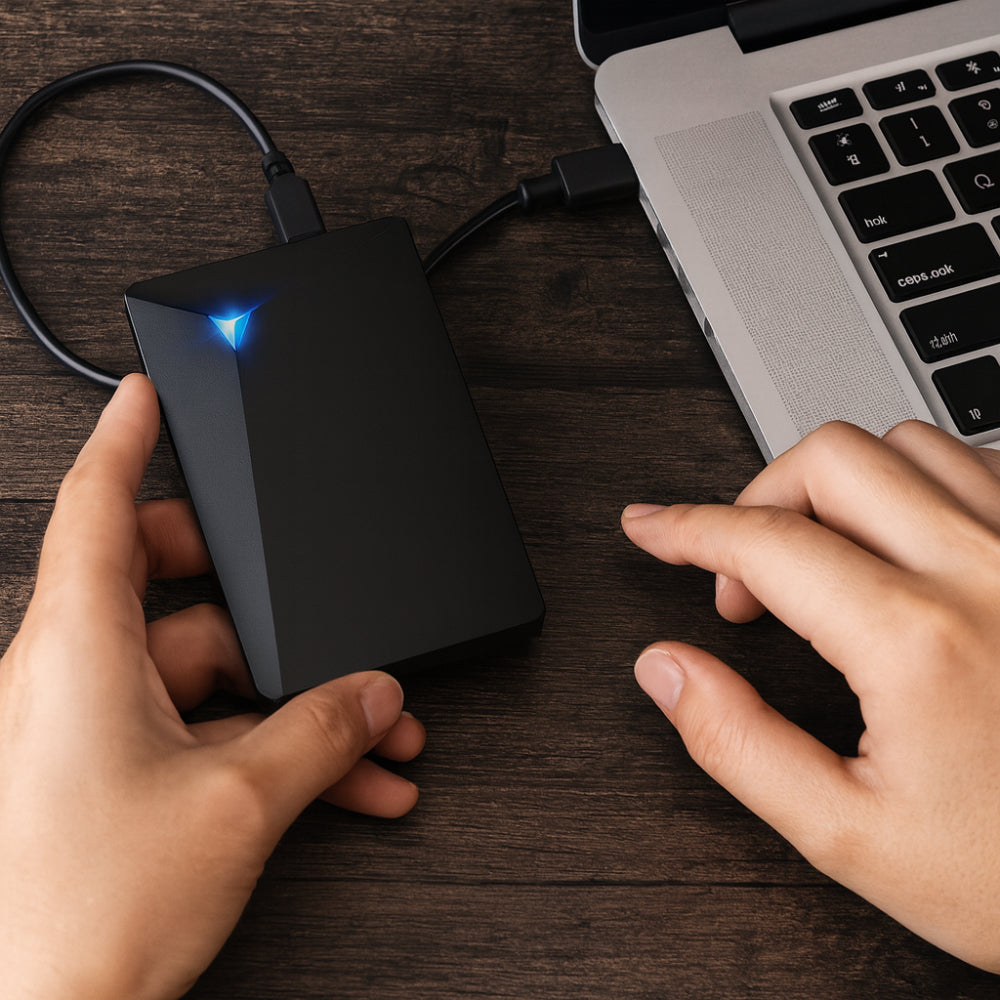 Hard Drive Portable External USB Storage Device Slim Design