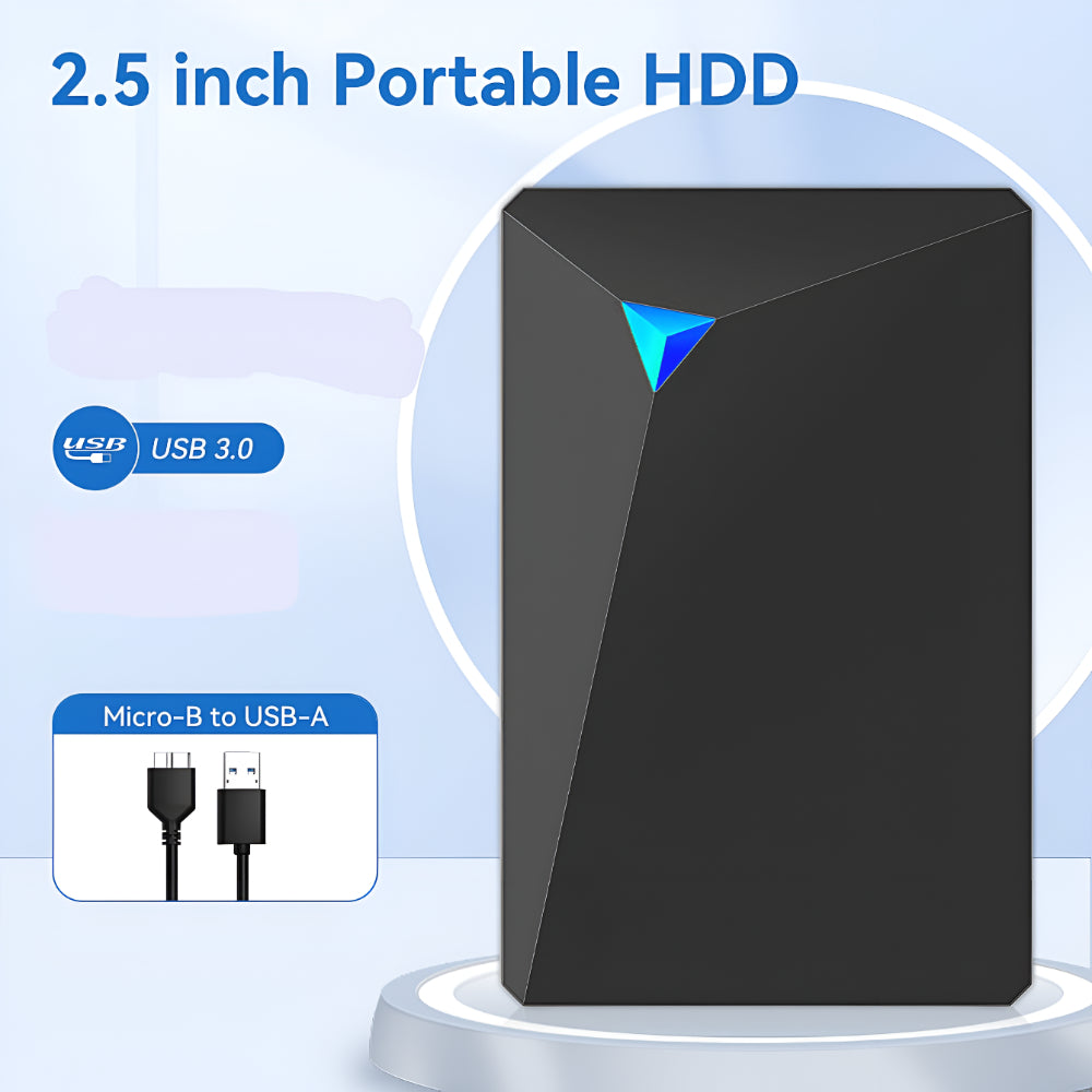 Hard Drive Portable External USB Storage Device Slim Design
