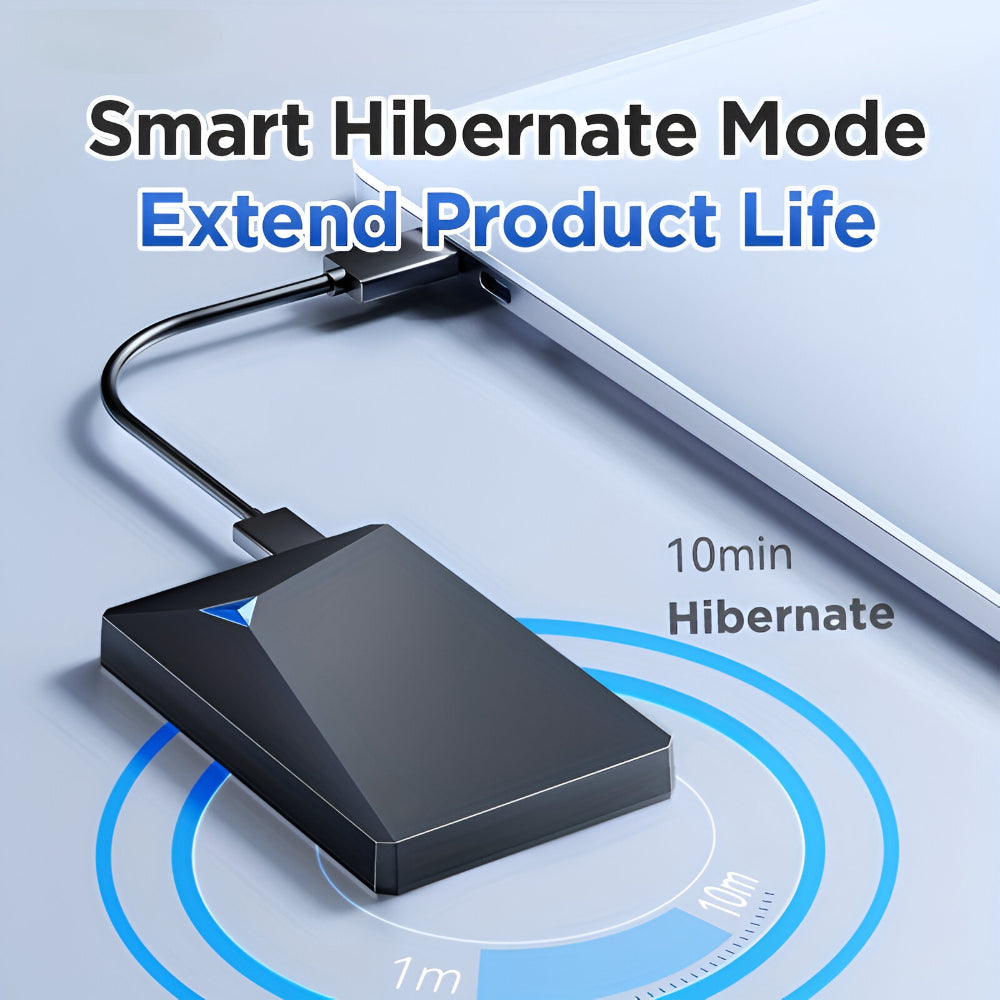 Hard Drive Portable External USB Storage Device Slim Design