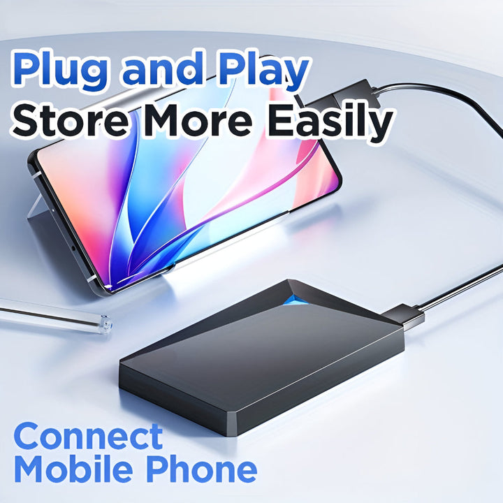 Hard Drive Portable External USB Storage Device Slim Design